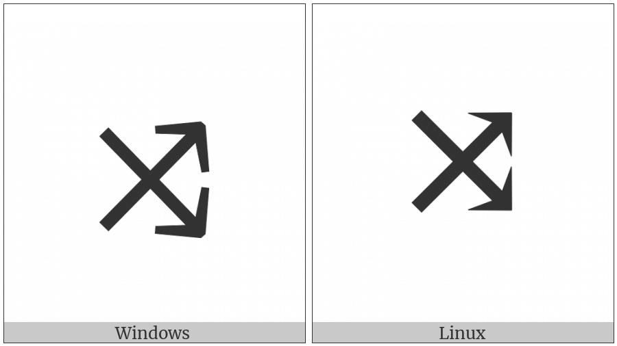 North East Arrow And South East Arrow on various operating systems