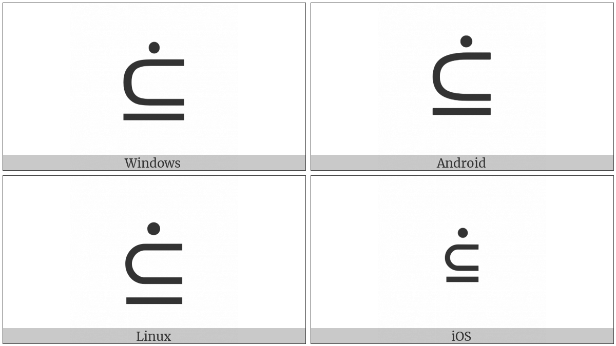 Subset Of Or Equal To With Dot Above on various operating systems