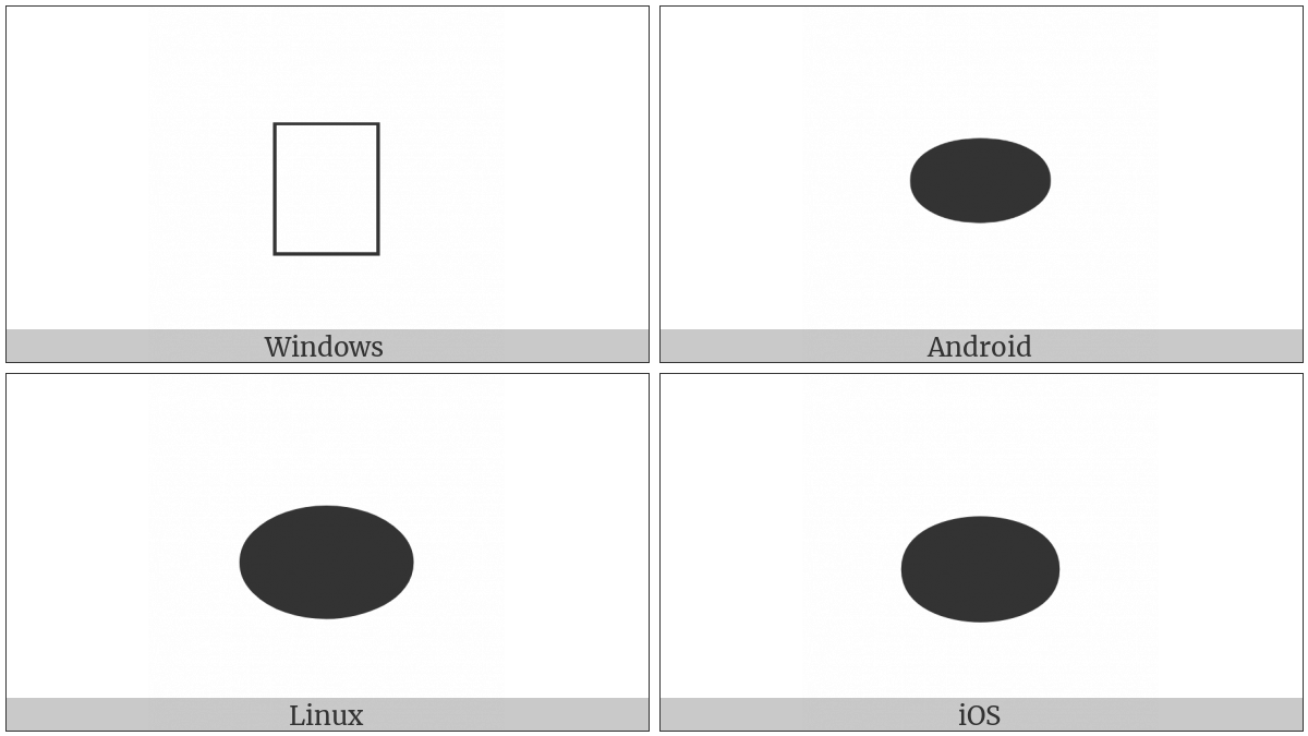 Black Horizontal Ellipse on various operating systems