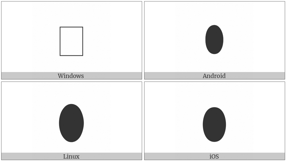 Black Vertical Ellipse on various operating systems