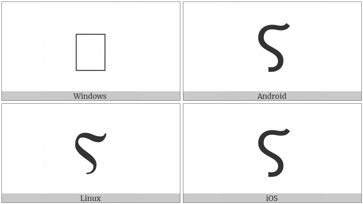 Coptic Capital Letter Sou on various operating systems