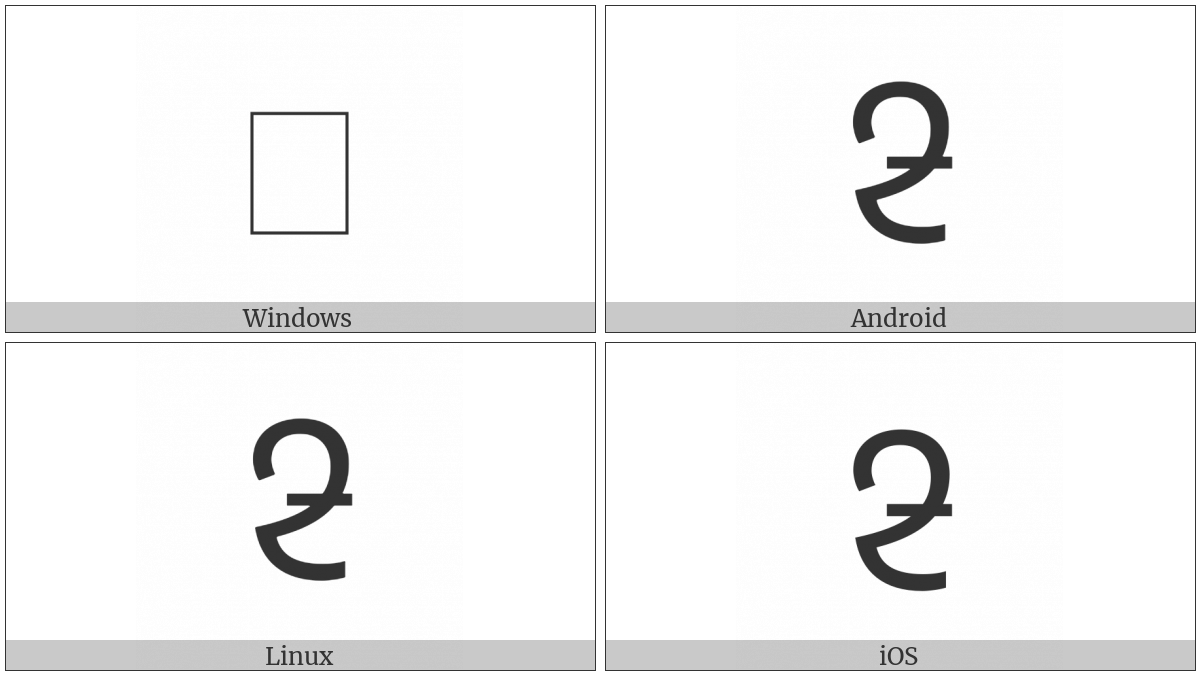 Coptic Capital Letter Akhmimic Khei on various operating systems