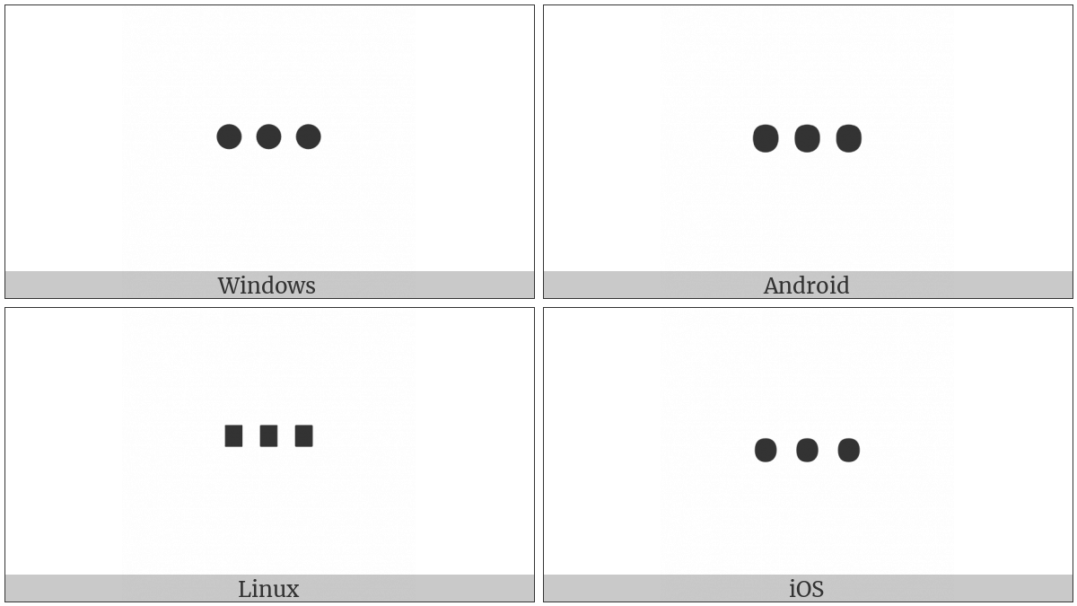 Tifinagh Letter Tuareg Yaq on various operating systems