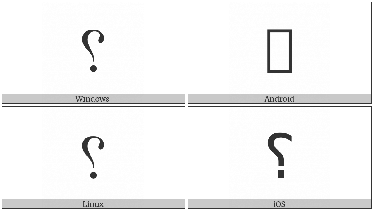 Reversed Question Mark on various operating systems