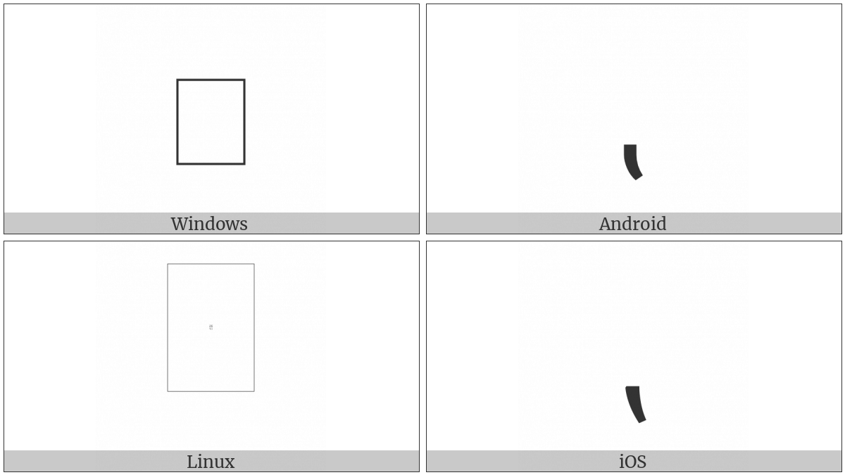 Reversed Comma on various operating systems