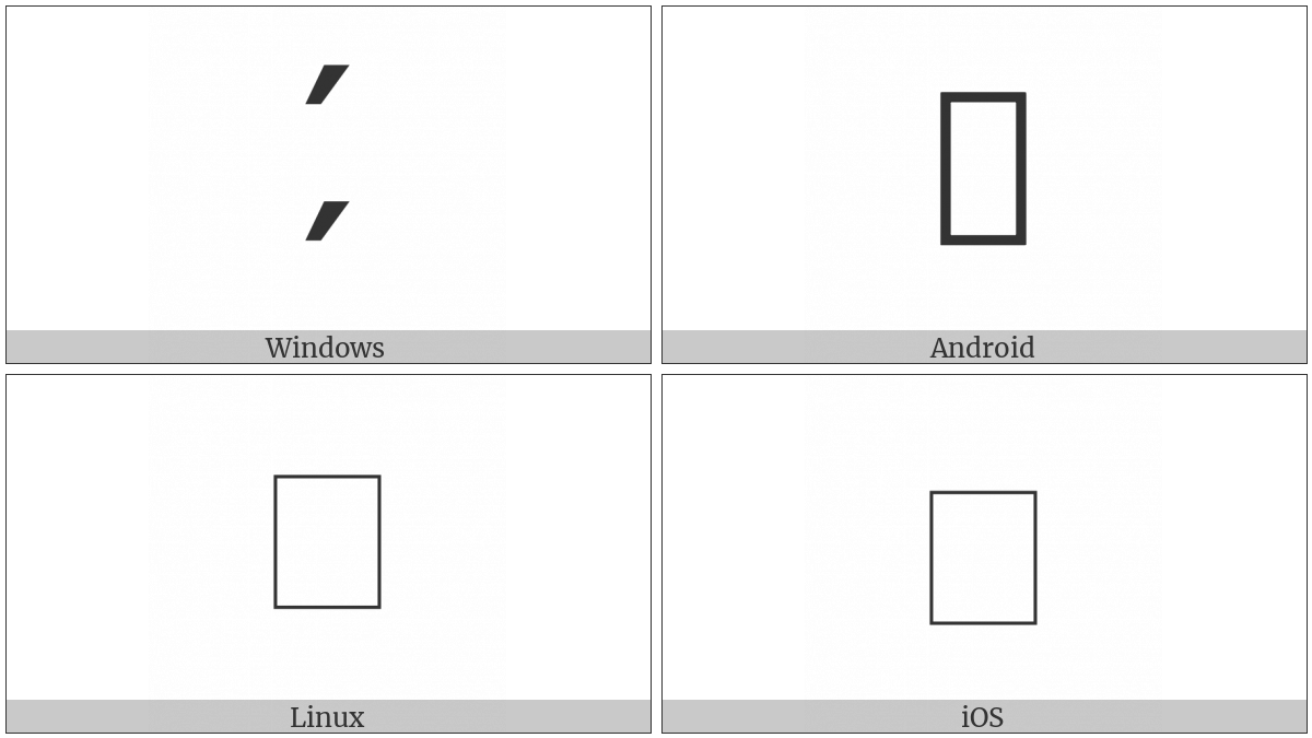 Double Suspension Mark on various operating systems