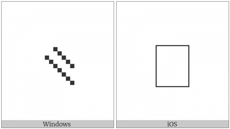 Byzantine Musical Symbol Vareia Dipli on various operating systems