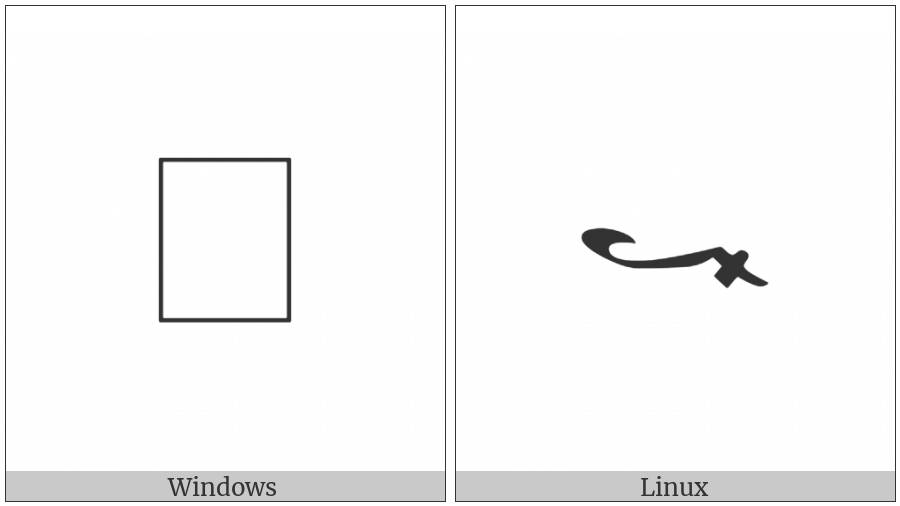 Byzantine Musical Symbol Koufisma on various operating systems