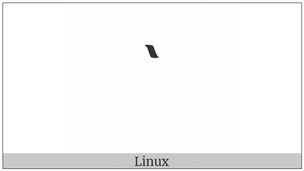 Byzantine Musical Symbol Kentima Neo Ano on various operating systems