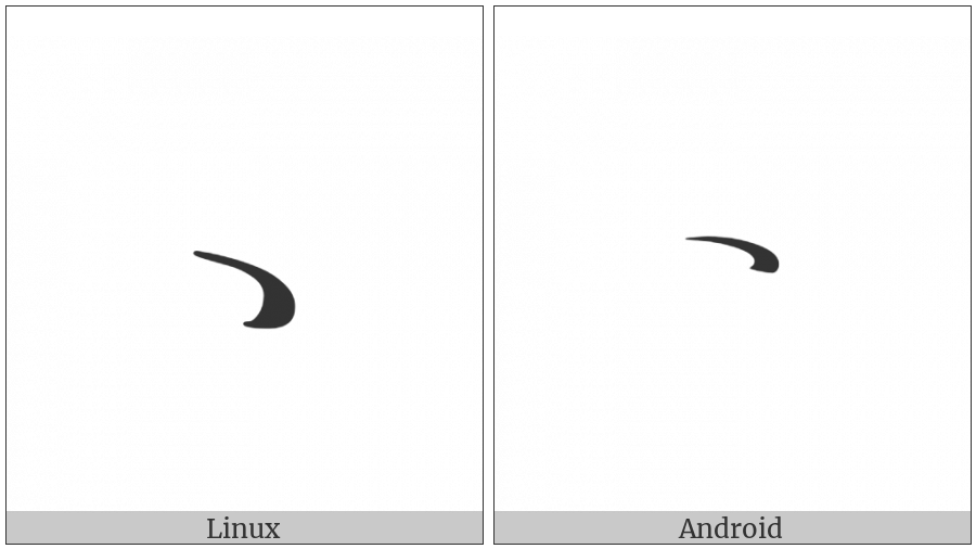 Byzantine Musical Symbol Apostrofos Neo on various operating systems