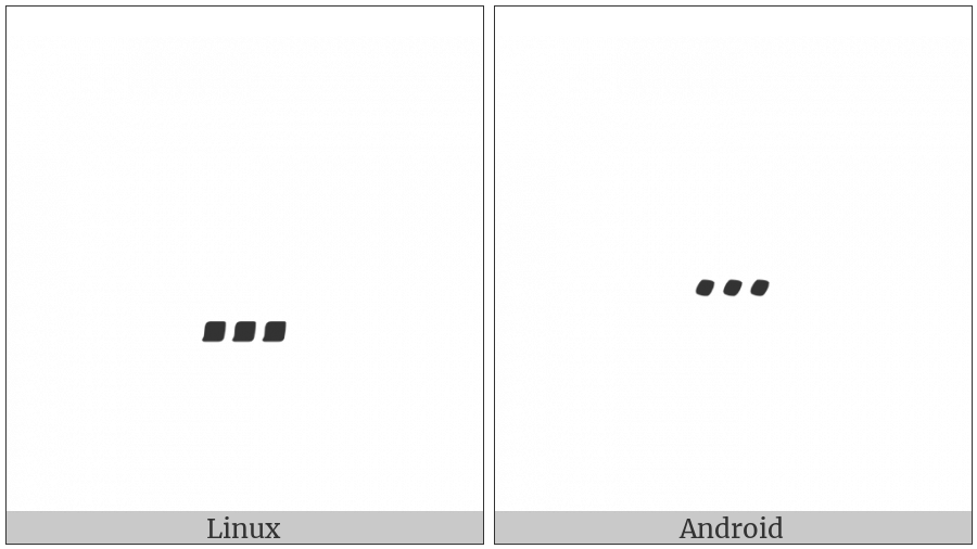 Byzantine Musical Symbol Tripli on various operating systems