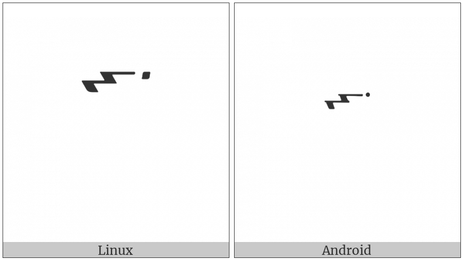 Byzantine Musical Symbol Digorgon Parestigmenon Dexia on various operating systems