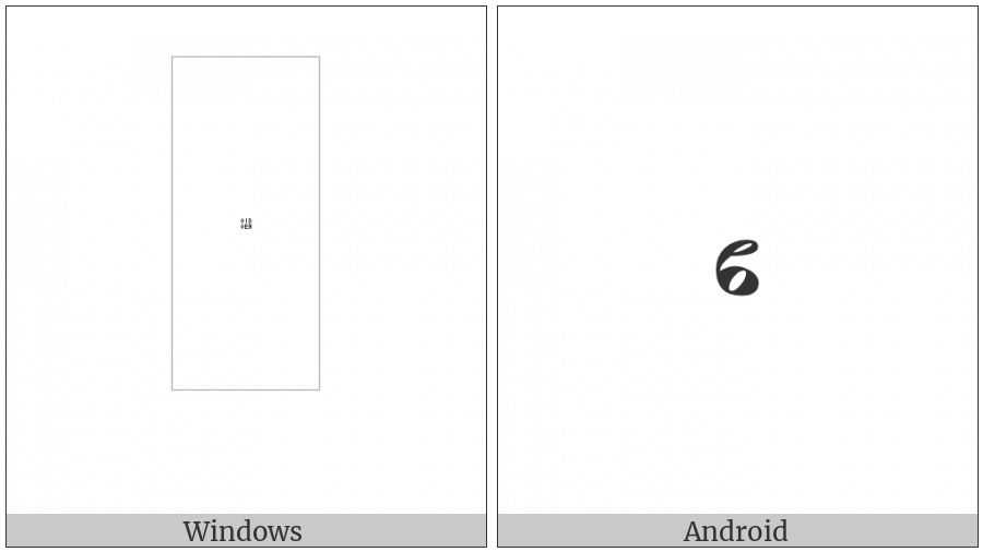 Byzantine Musical Symbol Arktiko Vou on various operating systems