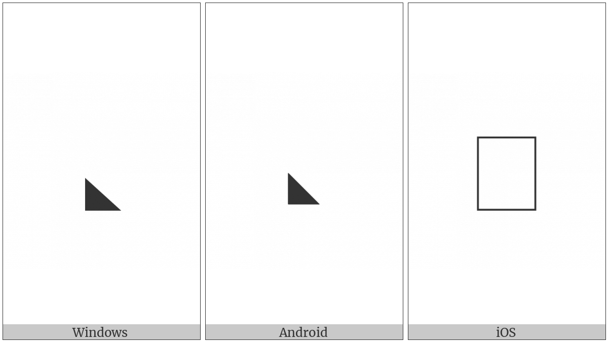 Musical Symbol Triangle Notehead Left Black on various operating systems