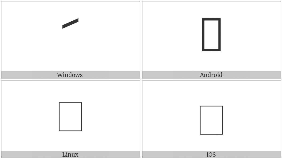 Musical Symbol Combining Tremolo-1 on various operating systems