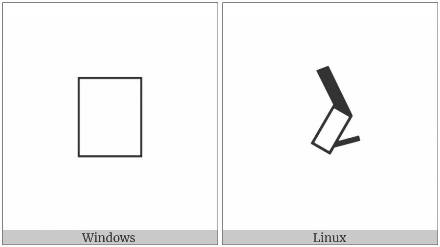Signwriting Hand-Hinge Open Thumb Side on various operating systems