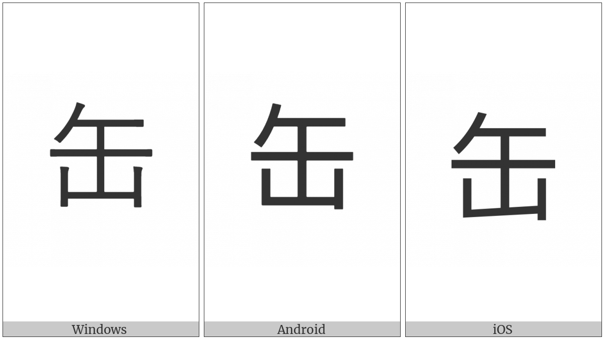 Kangxi Radical Jar on various operating systems
