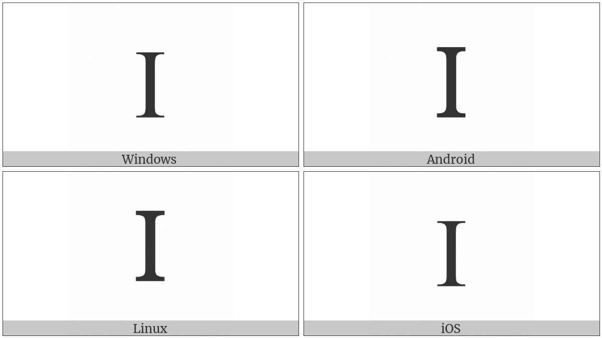 Cyrillic Letter Palochka on various operating systems