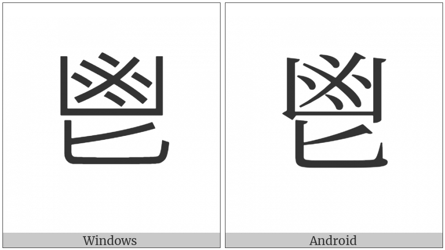 Kangxi Radical Sacrificial Wine on various operating systems