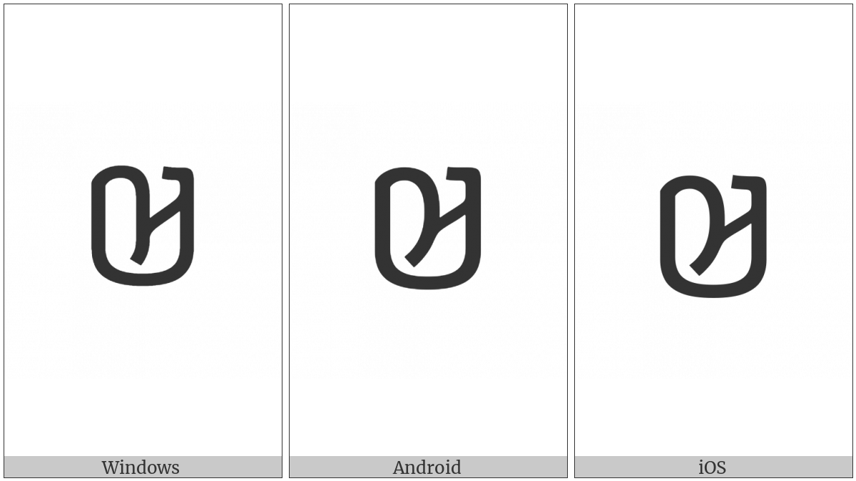 Adlam Capital Letter U on various operating systems