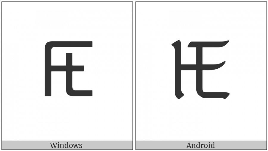 Adlam Capital Letter Kha on various operating systems