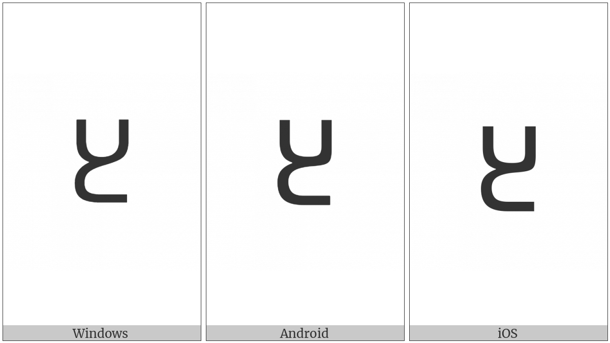 Adlam Digit Three on various operating systems