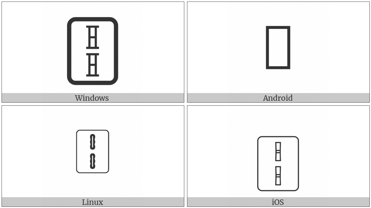 Mahjong Tile Two Of Bamboos on various operating systems