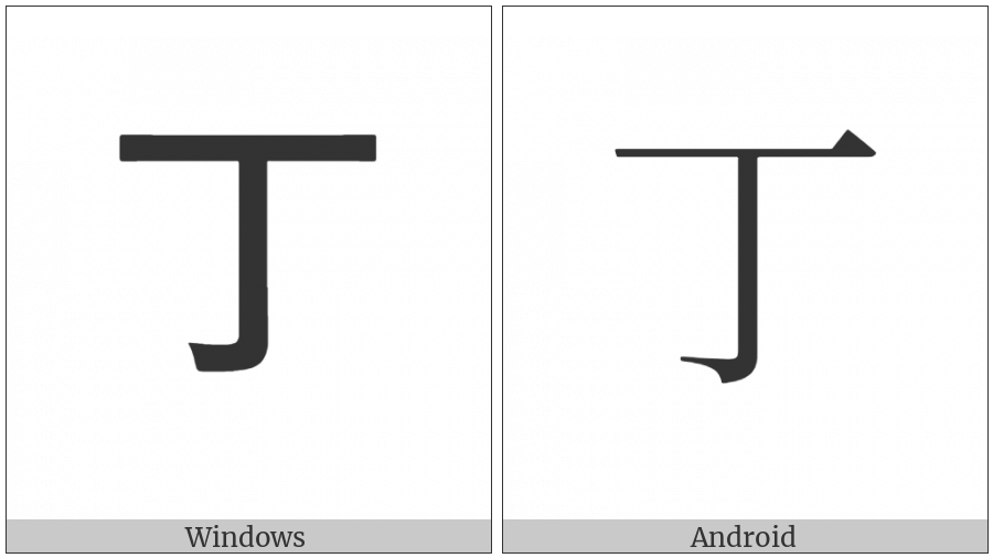 Ideographic Annotation Fourth Mark on various operating systems