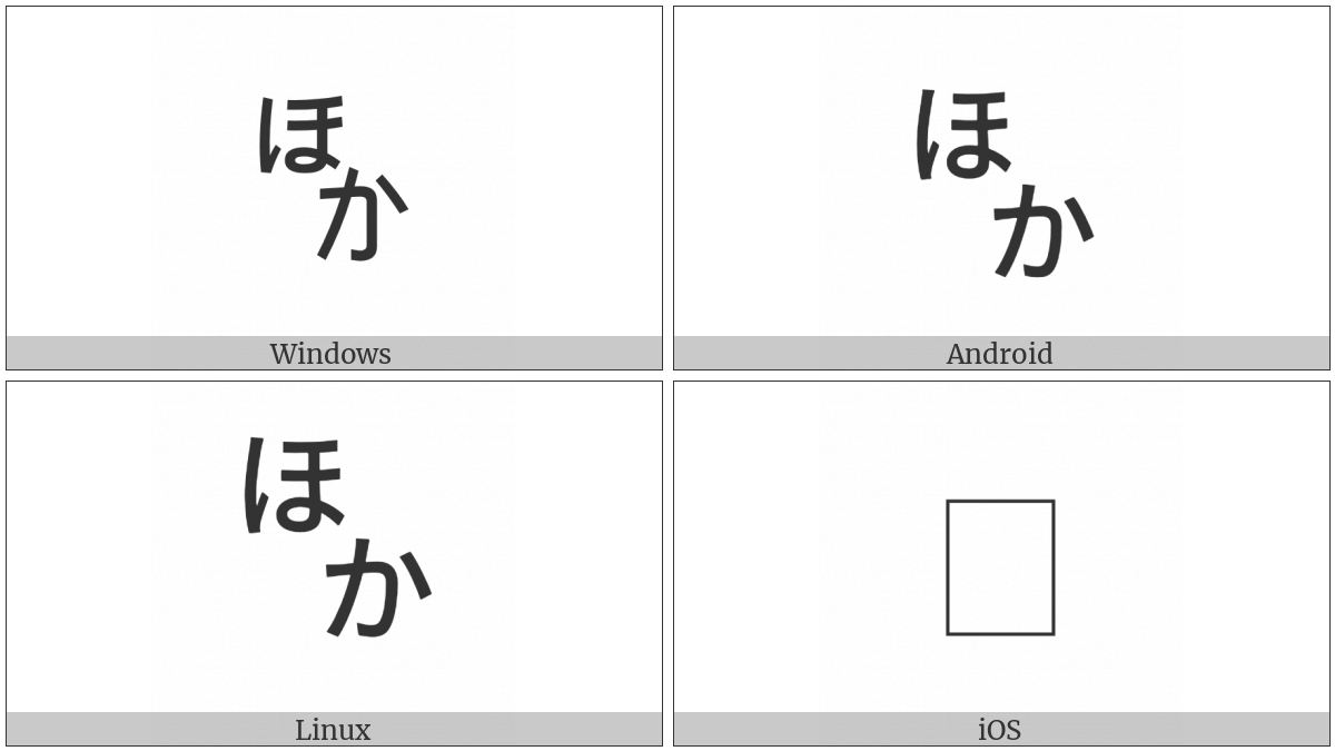 Square Hiragana Hoka on various operating systems