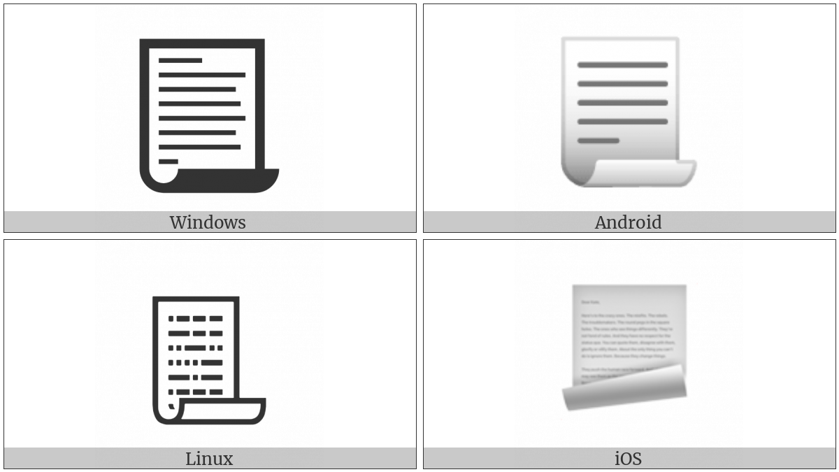 Page With Curl on various operating systems