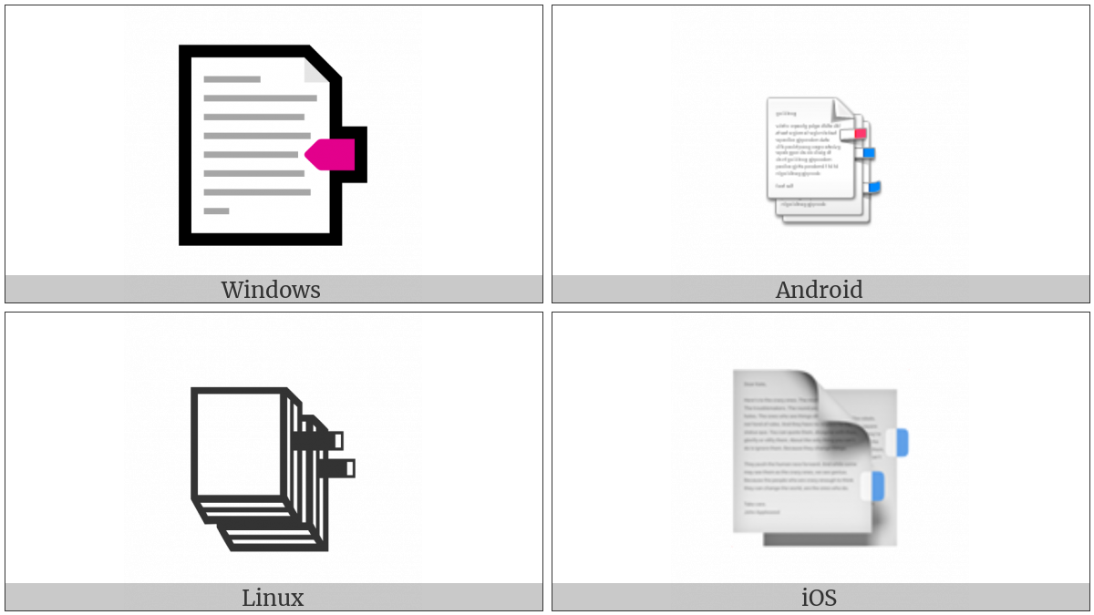 Bookmark Tabs on various operating systems