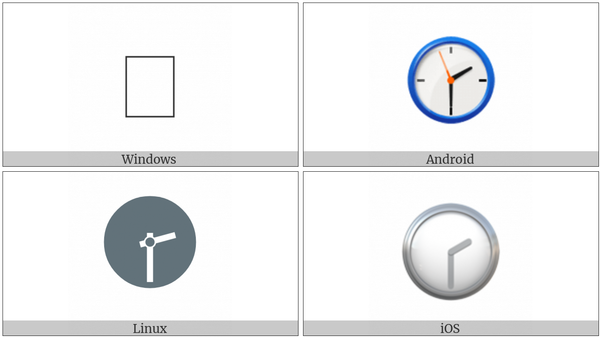 Clock Face Two-Thirty on various operating systems