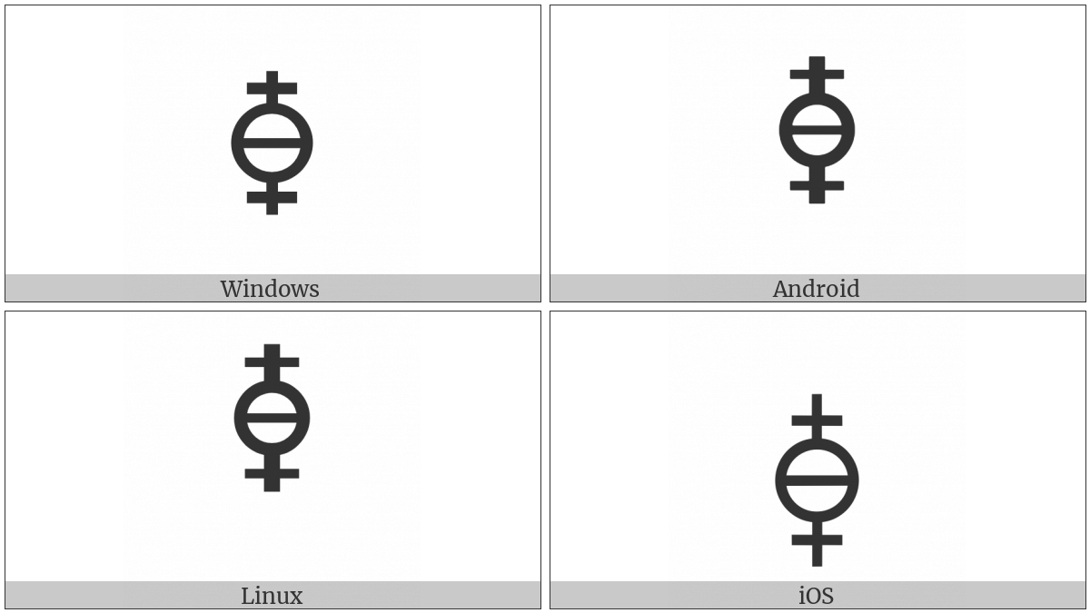 Alchemical Symbol For Salt Of Copper Antimoniate on various operating systems