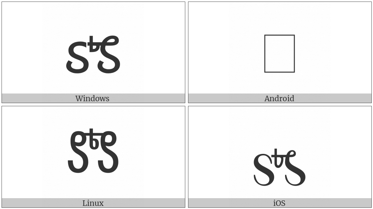 Alchemical Symbol For Gum on various operating systems