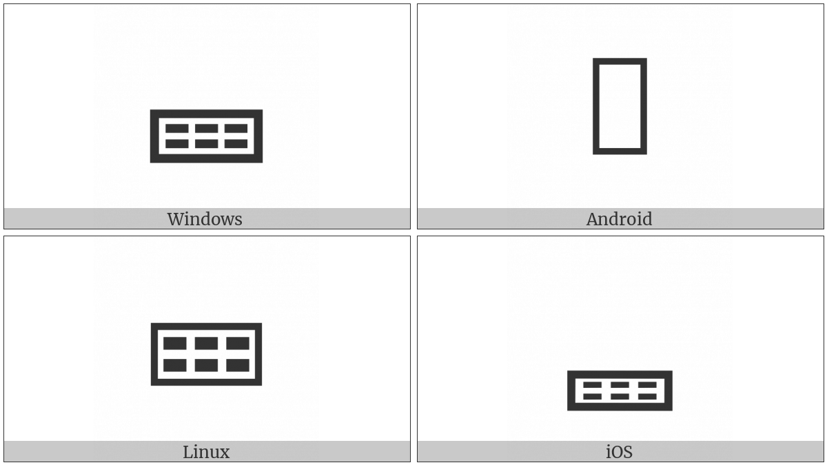 Alchemical Symbol For Powdered Brick on various operating systems