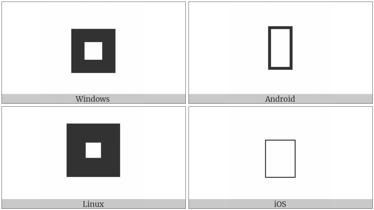 Very Heavy White Square on various operating systems