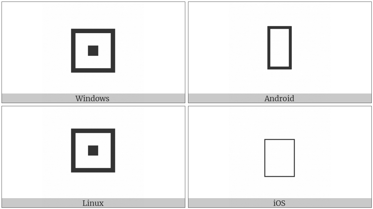 White Square Containing Black Very Small Square on various operating systems