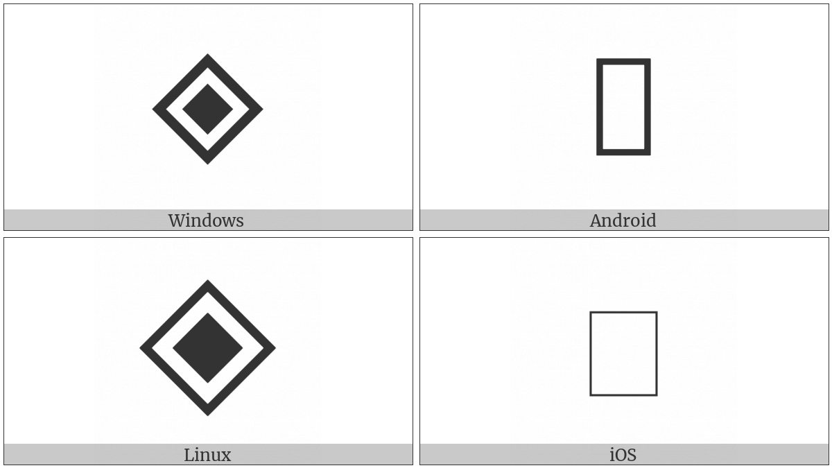 White Diamond Containing Black Medium Diamond on various operating systems