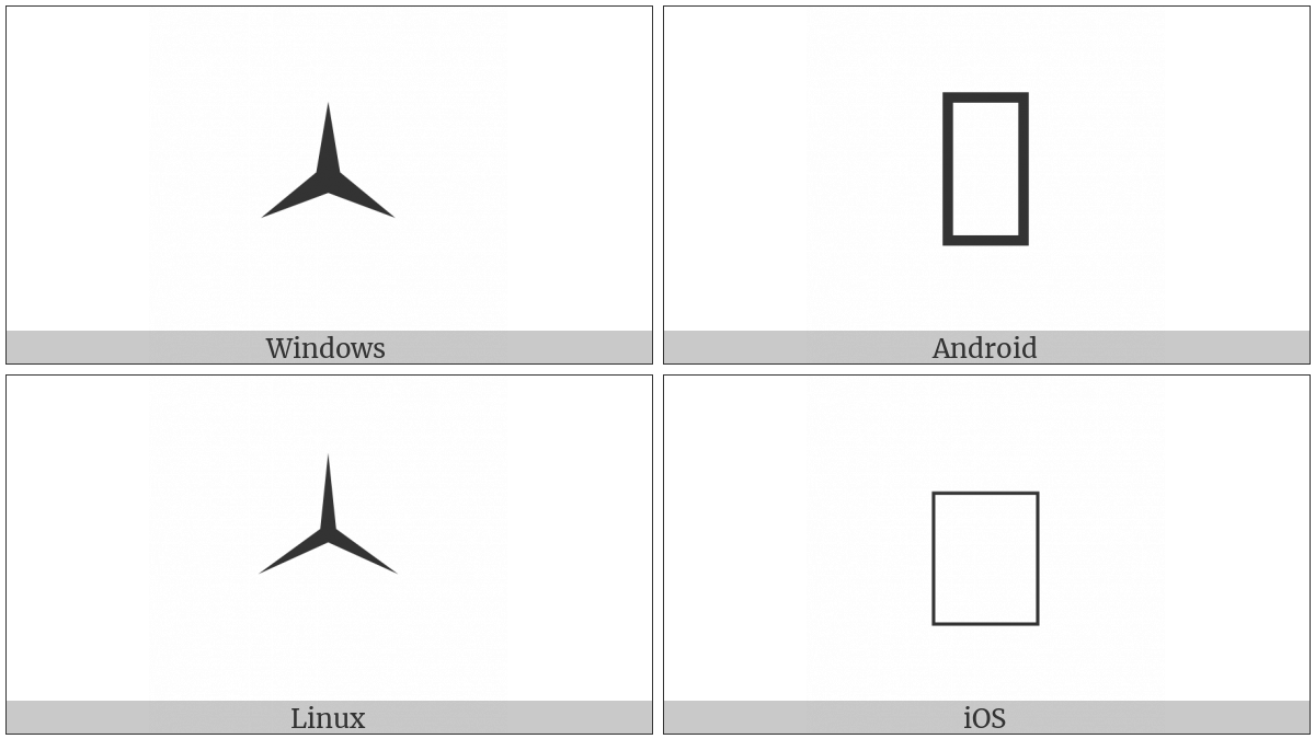 Light Three Pointed Black Star on various operating systems
