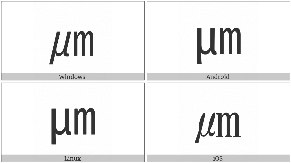 Square Mu M on various operating systems