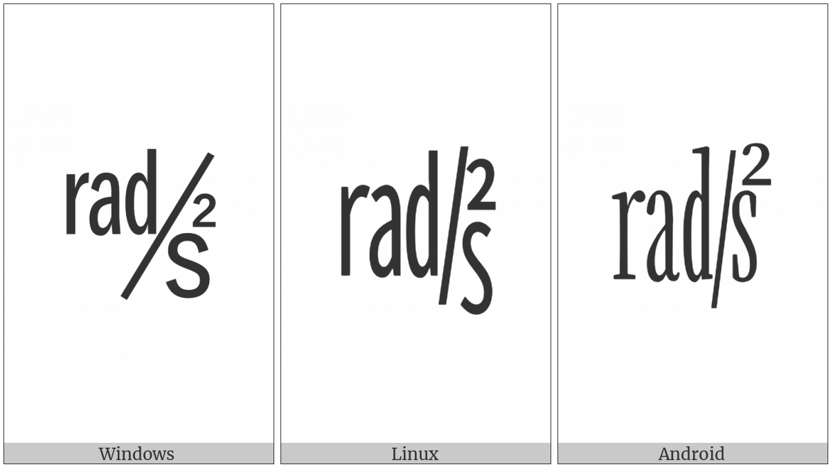 Square Rad Over S Squared on various operating systems