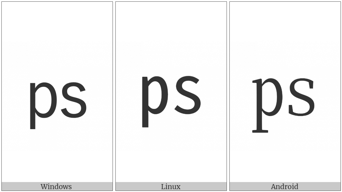 Square Ps on various operating systems