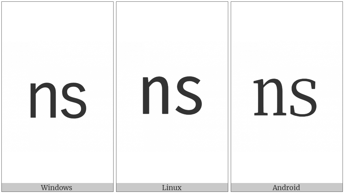 Square Ns on various operating systems