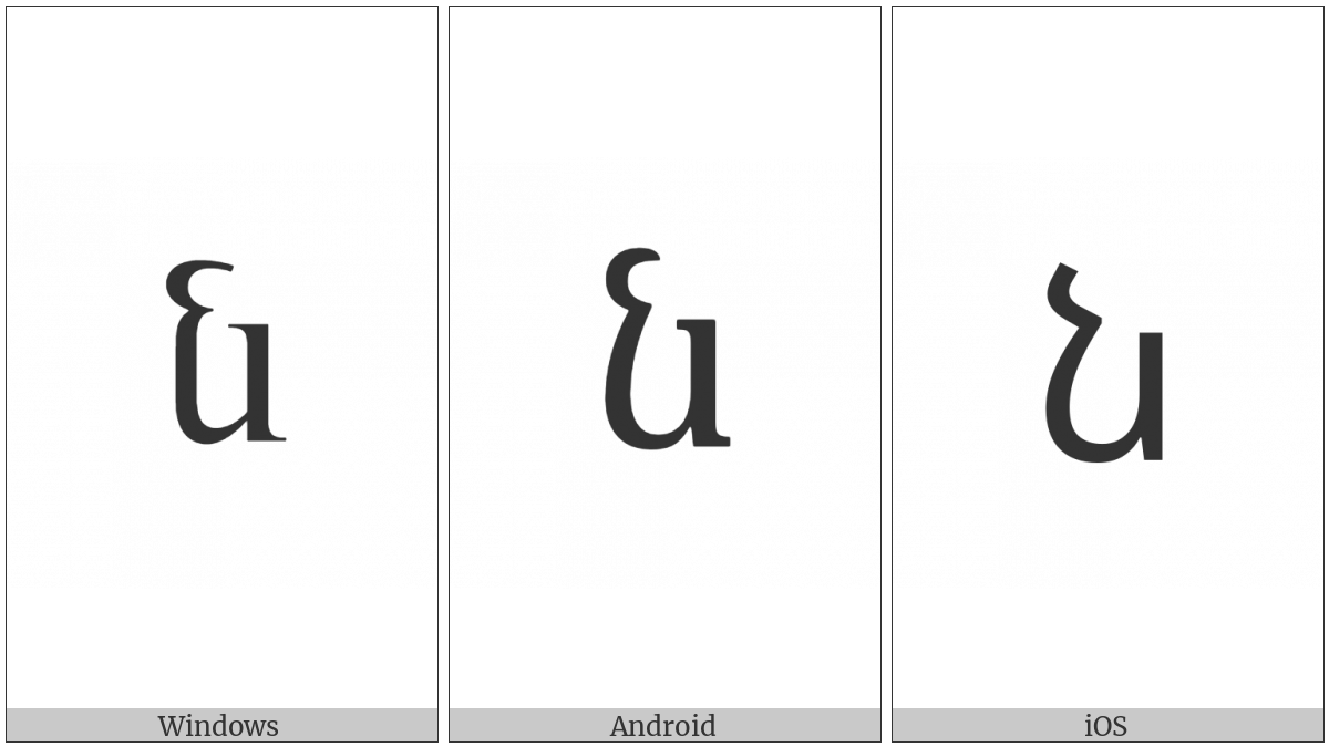 Armenian Small Letter Now on various operating systems