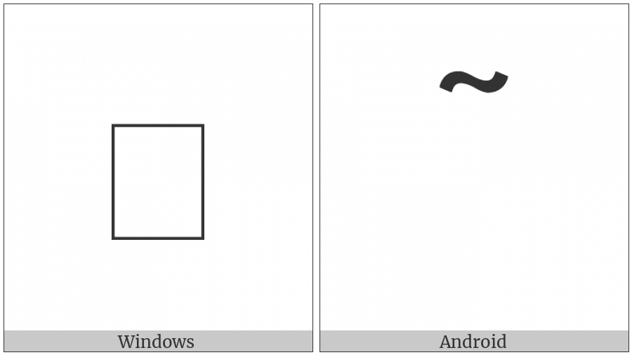 Samaritan Modifier Letter Epenthetic Yut on various operating systems