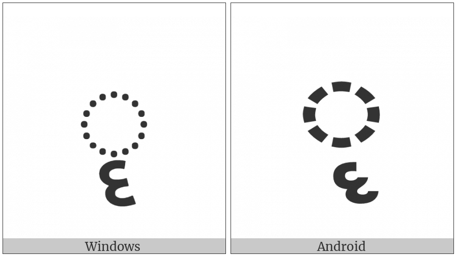 Gujarati Vowel Sign Vocalic Rr on various operating systems