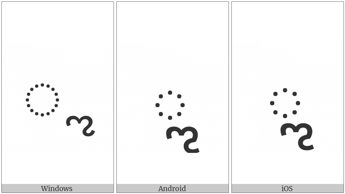 Kannada Vowel Sign Vocalic L on various operating systems