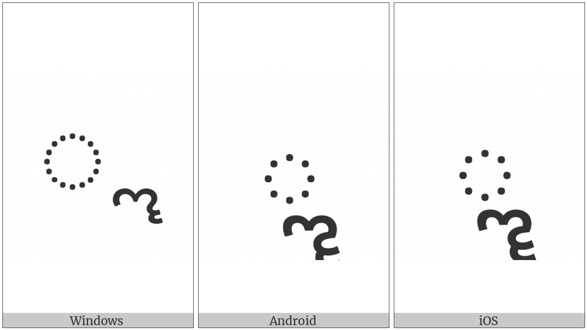 Kannada Vowel Sign Vocalic Ll on various operating systems