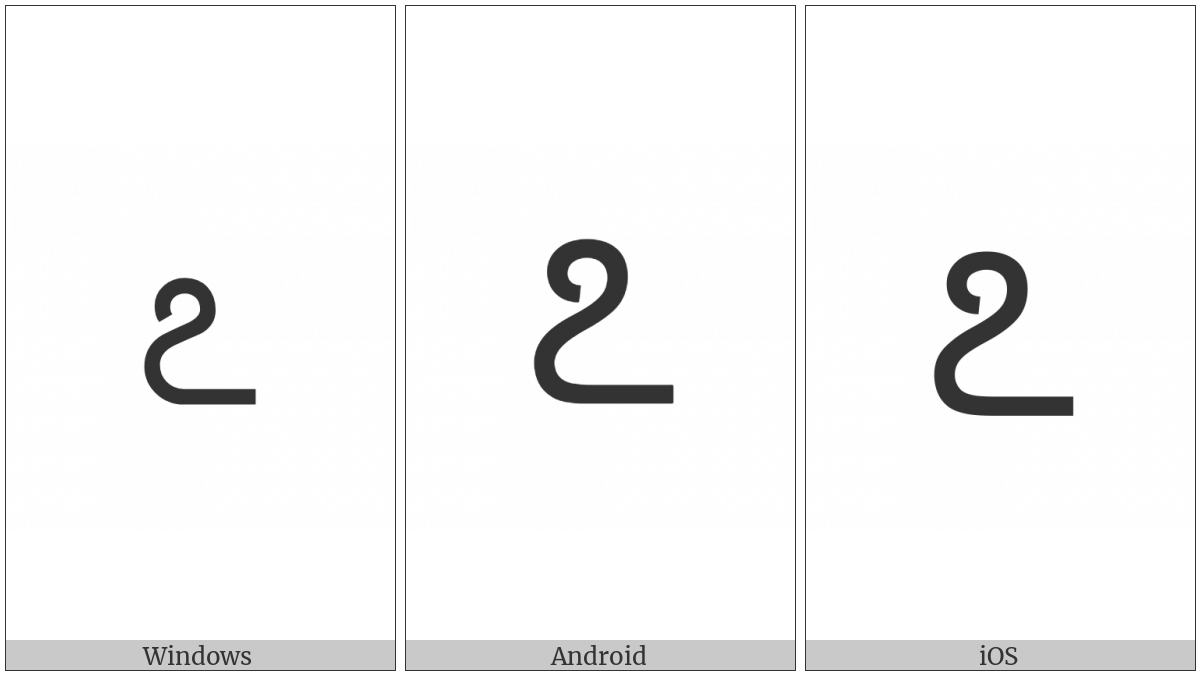 Kannada Digit Seven on various operating systems