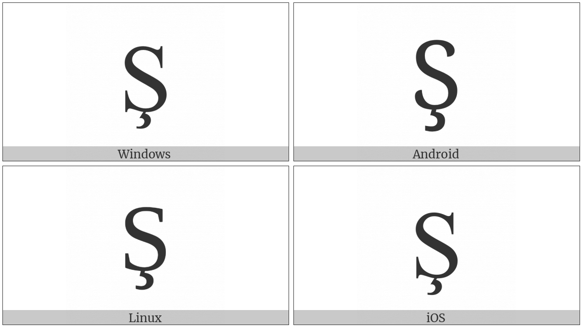 Latin Capital Letter S With Cedilla on various operating systems